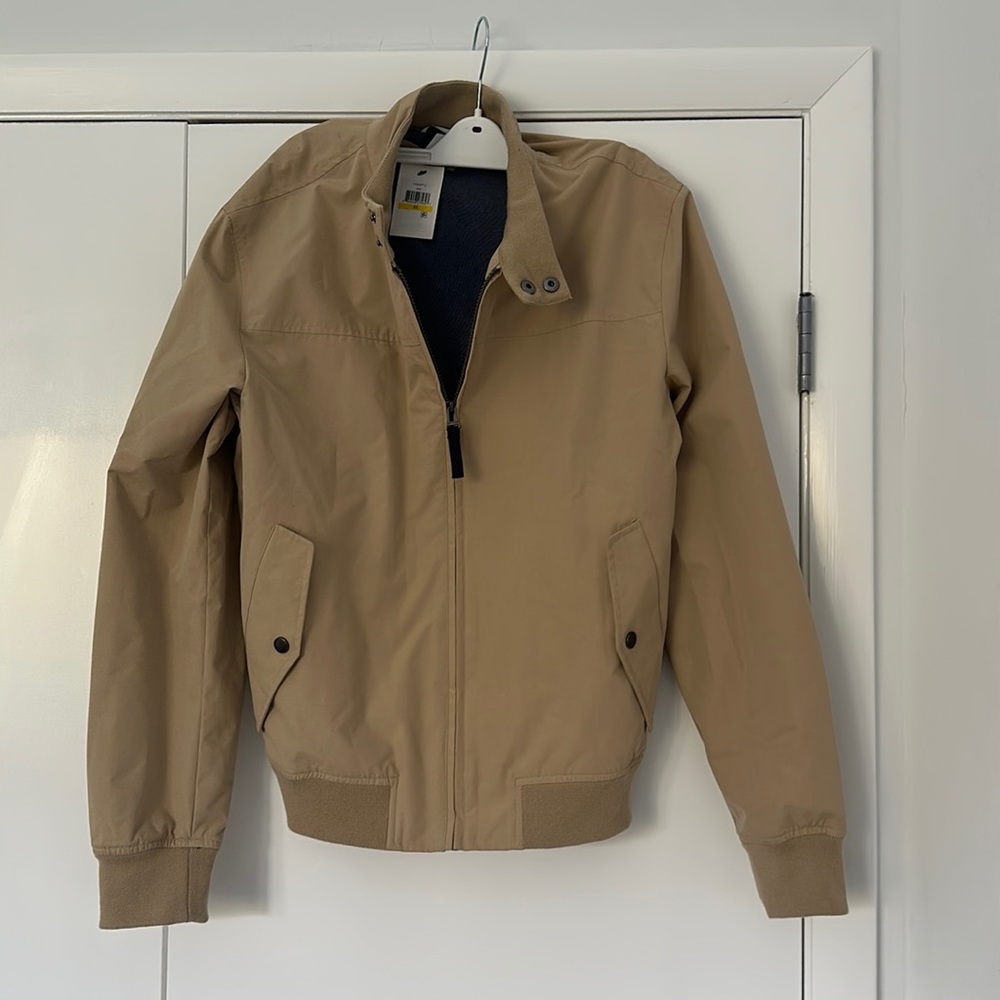 NWT Mens Cole Haan M khaki windbreaker jacket